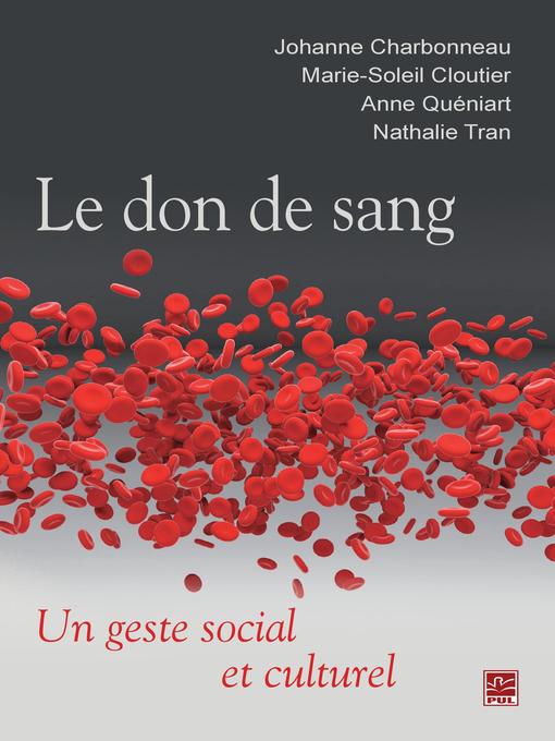 Title details for Le don de sang by Collectif - Available